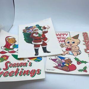 Vintage window clings New never used. Lot of 3. Made in USA.